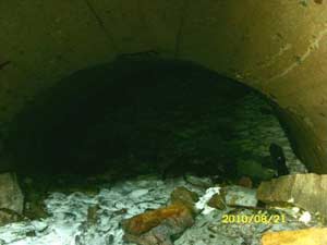 Рис. 21.  Вход в тоннель вентиляционной шахты